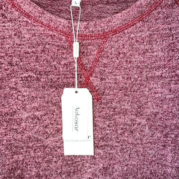 NEW Lightweight Pullover Sweater Heather Rose Color, Size Large - Picture 8 of 13